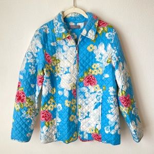 Kate Hill Petite Blue Floral Jacket
